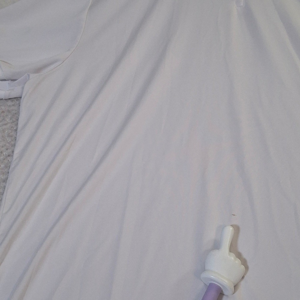 Polo Ralph Lauren Performance 1/4 Zip Polo Shirt Mens 2XL White Striped Collar - Picture 4 of 10